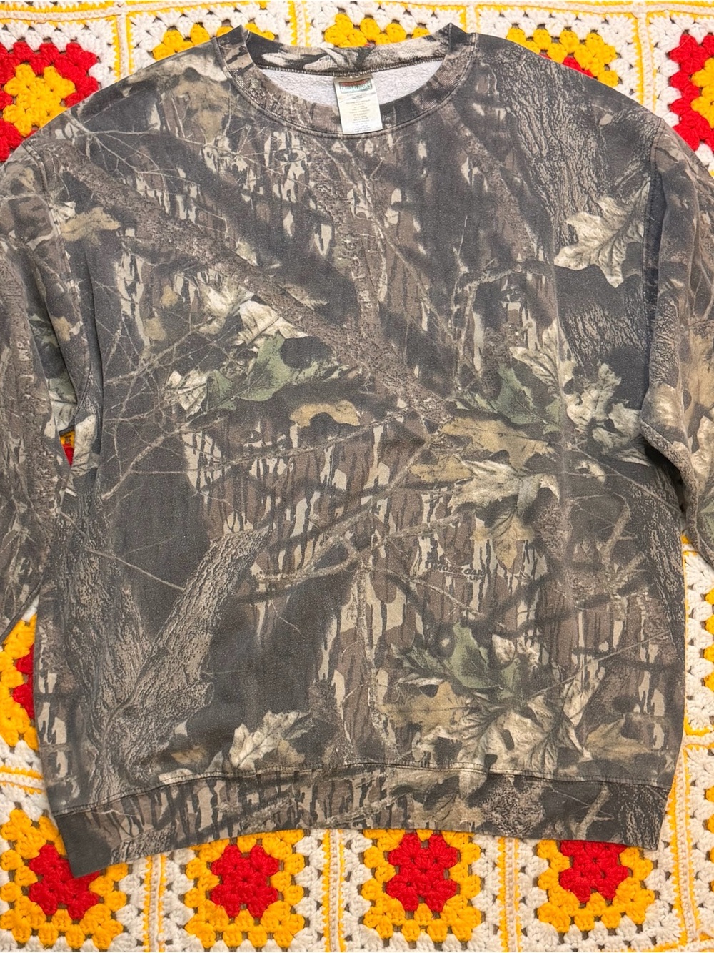Vtg Mossy Oak Camo Classics Crewneck Sweatshirt Mens 2XL Camo Break Up Pullover